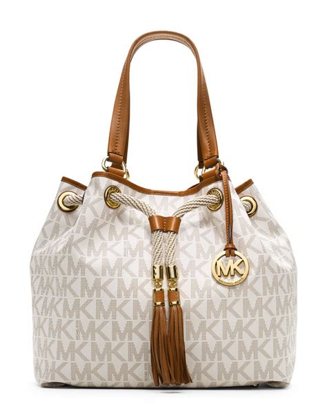 michael kors wine colored bag|white Michael Kors tote bag.